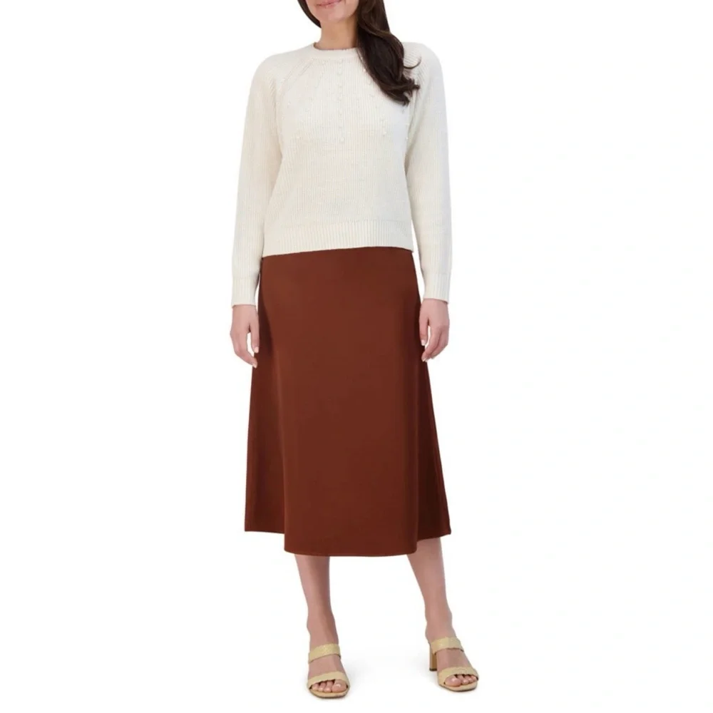 NWT French Connection Satin Midi Skirt